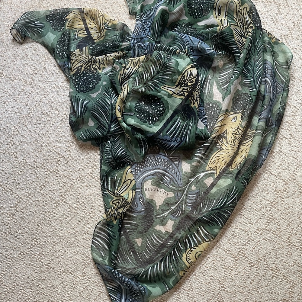 Burberry silk chiffon scarf